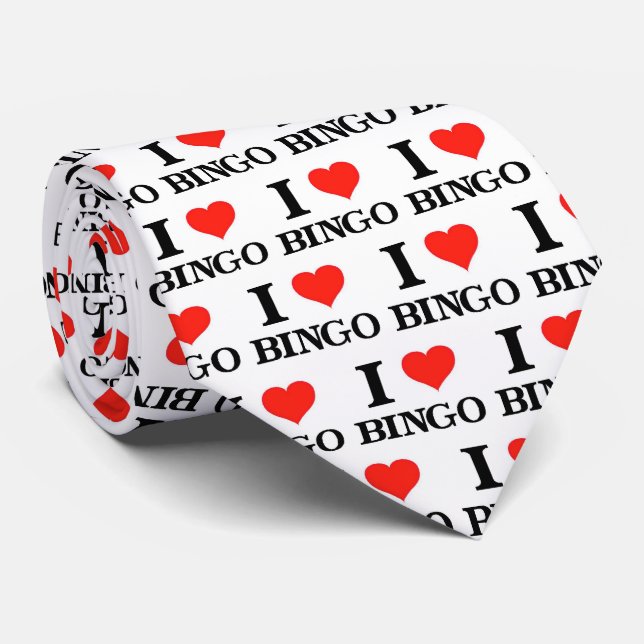 Love Bingo Neck Tie (Rolled)