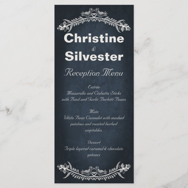 Love Bird Vines, menu and program (Front)