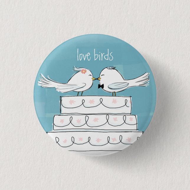 Love Birds 1 Inch Round Button (Front)