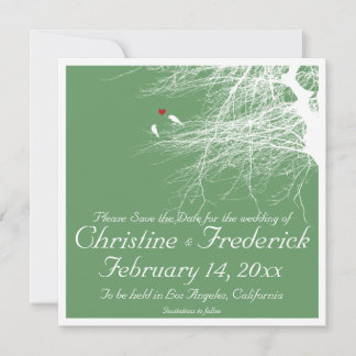 Love Birds 2, 5.25"x5.25" save the date announceme Invitation