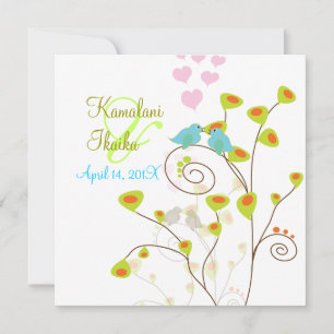 Love birds, add your background.. invitation