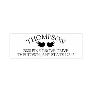 Love Birds Address Self-inking Stamp
