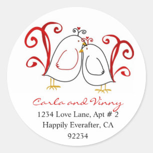 Love Birds and Blossoms Address Labels