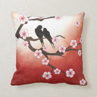 Love Birds and Sakura Pillow