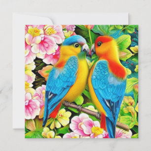Love Birds Beautiful colour  Invitation