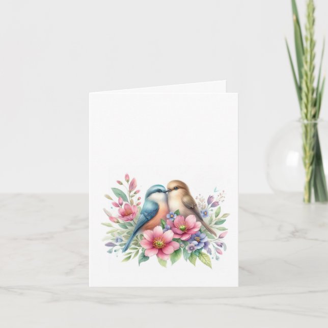 Love Birds blank note card (Front)