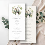 Love Birds Botanical Wreath Wedding Program<br><div class="desc">Romantic Love Birds Botanical Wreath Theme Collection.- it's an elegant script watercolor Illustration of Cute Love birds,  botanical wreath. perfect for your romantic destination wedding & parties. It’s very easy to customize,  with your personal details. If you need any other matching product or customization,  kindly message via Zazzle.</div>