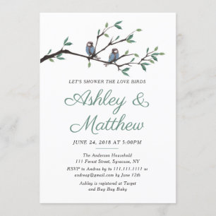 Love Birds Bridal Shower Invitation