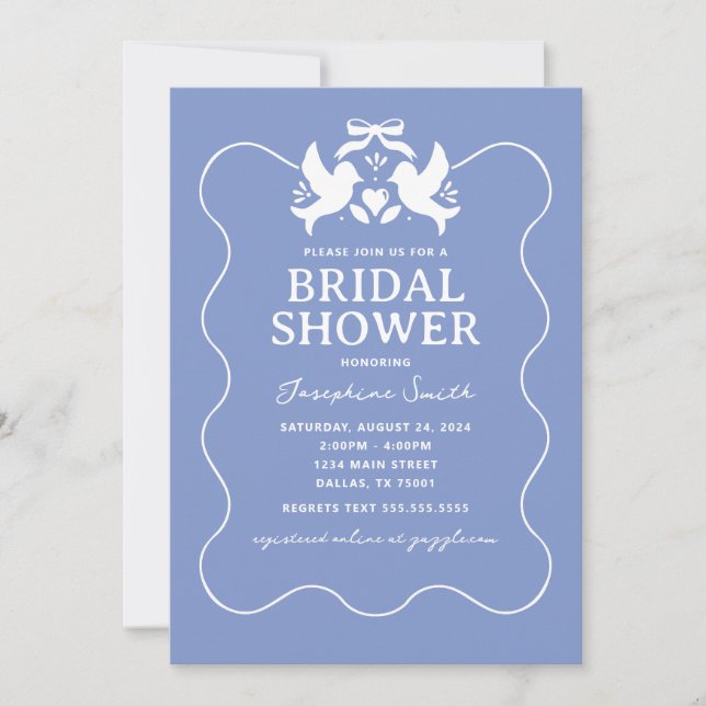 Love Birds Bridal Shower Invitation (Front)