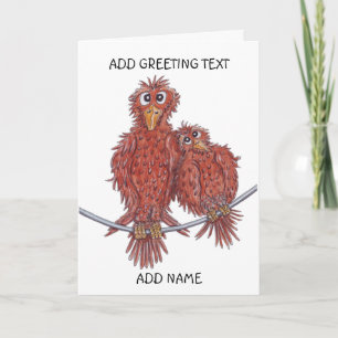 Love Birds Cuddling Card
