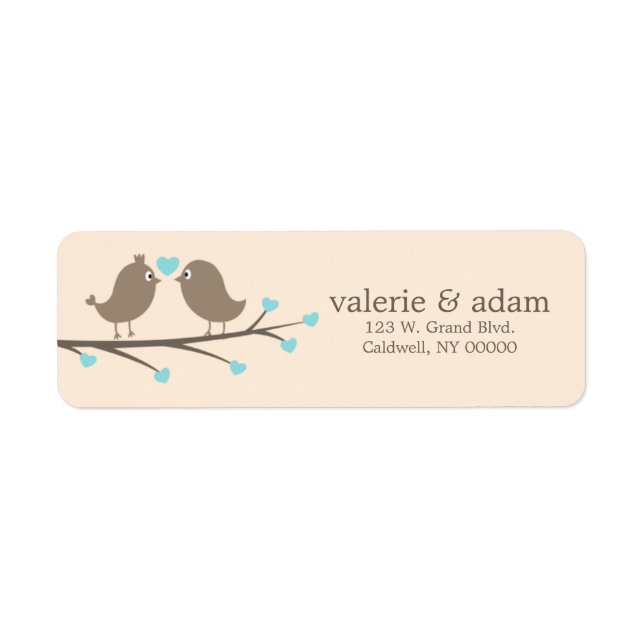 Love Birds Custom Address Labels (Front)