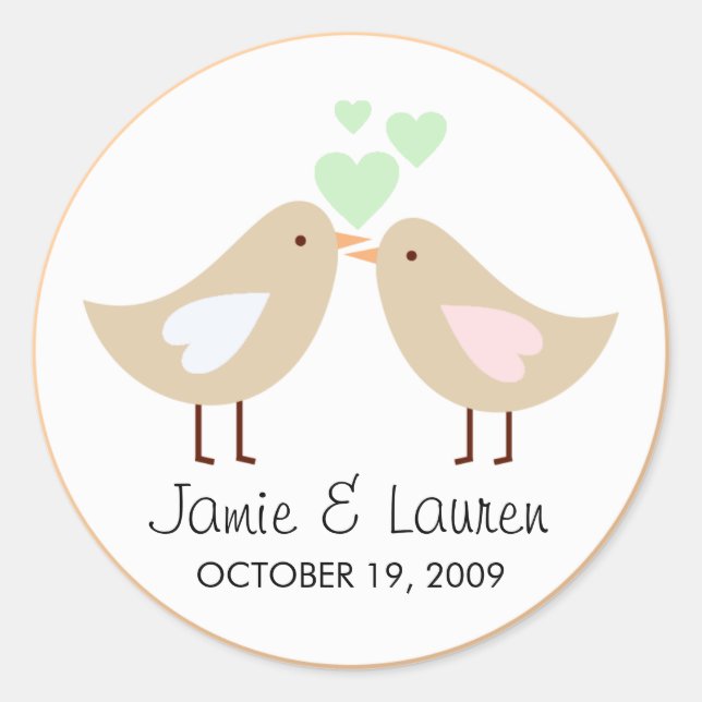 Love Birds Custom Wedding Seal (Front)