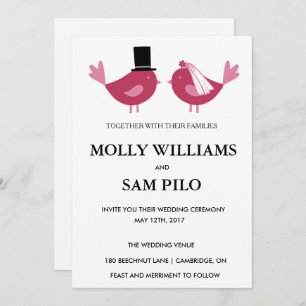 Love Birds Customizable Wedding Invitation. Invitation