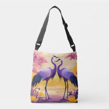 Love Birds Delight: Tote Bag with Romantic Design