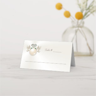 Love Birds Diamonds and Pearls Wedding Place Cards