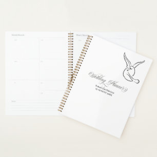 Love Birds Elegant Calligraphy Wedding Planner