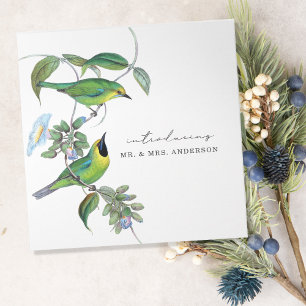 Love Birds Elopement Photo Gallery Tri-Fold Invitation