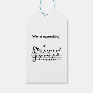 love birds, expecting an addition to the family  gift tags