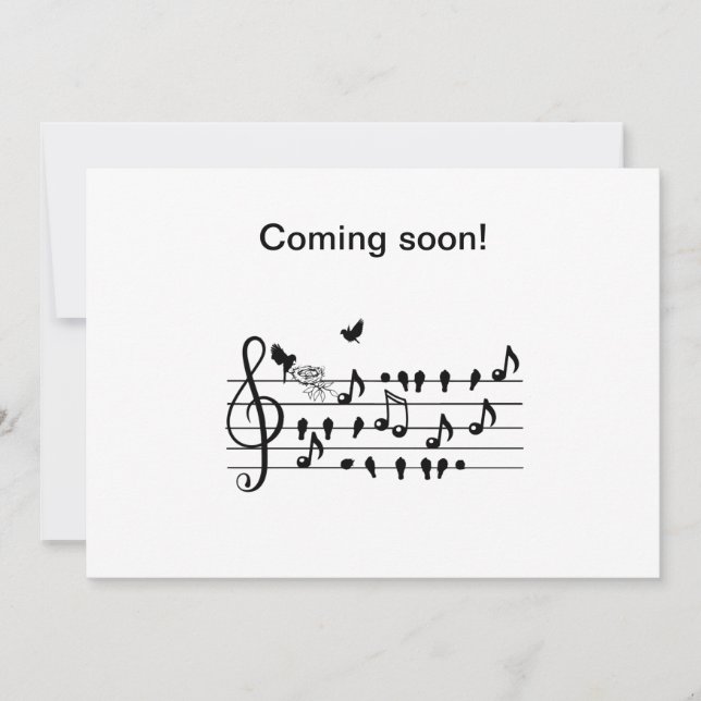 love birds, expecting customizable invitation (Front)