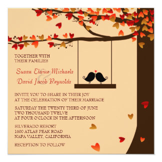 oak tree wedding invitation