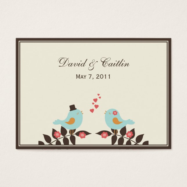 Love Birds Gift Tags/Attachment Cards (Front)
