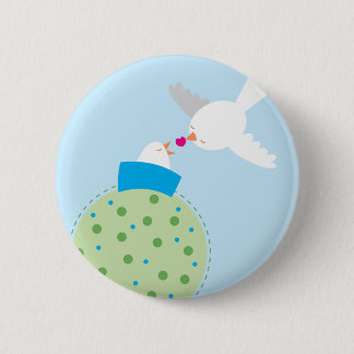 love birds giving 2 inch round button