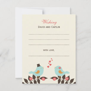 Love Birds Guest Book Cards
