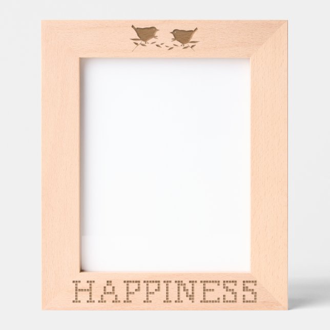 Love birds happiness etched frames (Front)
