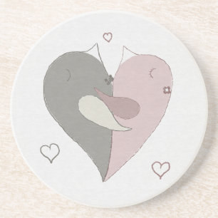 Love Birds Heart Coaster