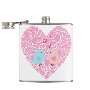 Love Birds Hip Flask