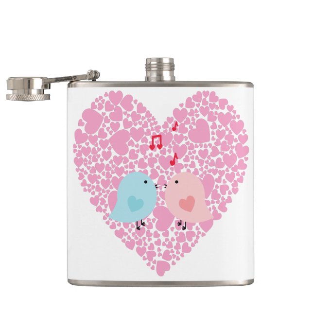 Love Birds Hip Flask (Opened)