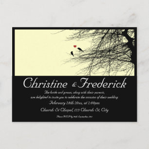 Love Birds, invitation postcard