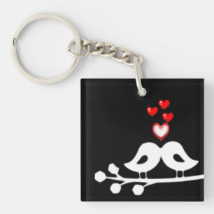 ****LOVE BIRDS**** KEYCHAIN (ROOM TO ADD A NAME)