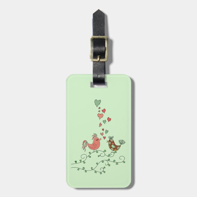 Love Birds Luggage Tag (Front Vertical)