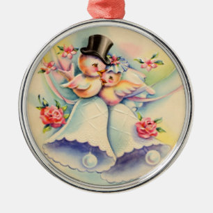 Love Birds Metal Ornament