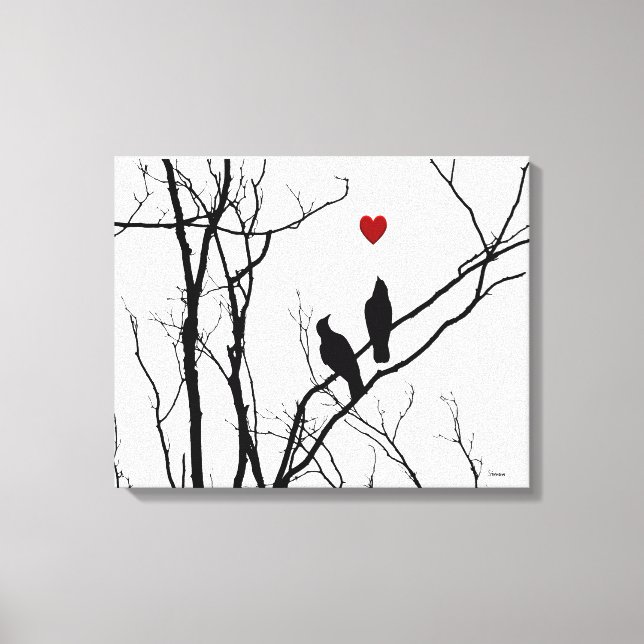 Love Birds on Canvas Print (Front)