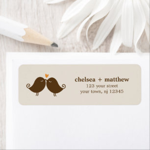 Love Birds on Park Bench Wedding