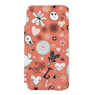 Love Birds Pattern Incipio Watson™ iPhone 5 Wallet Case