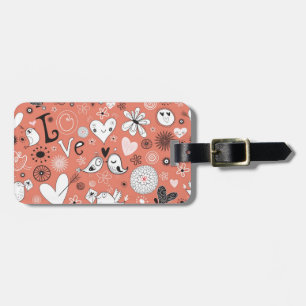Love Birds Pattern Luggage Tag