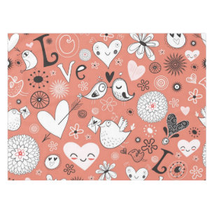 Love Birds Pattern Tablecloth