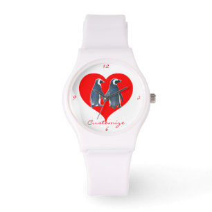 Love Birds Penguin Couple Heart Thunder_Cove Watch