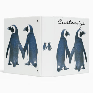 Love Birds Penguin Couple Thunder_Cove Binder