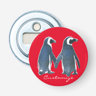 Love Birds Penguin Couple Thunder_Cove Bottle Opener