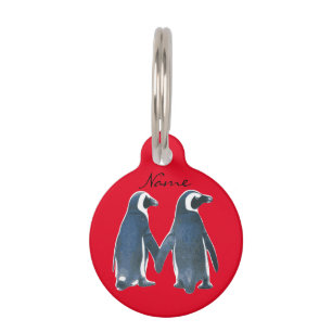 Love Birds Penguin Couple Thunder_Cove Pet Tag