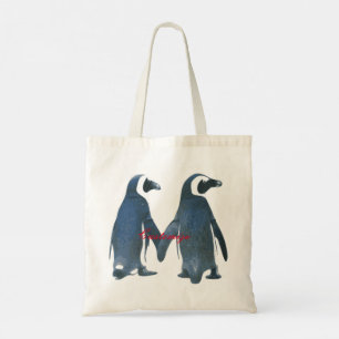 Love Birds Penguin Couple Thunder_Cove Tote Bag