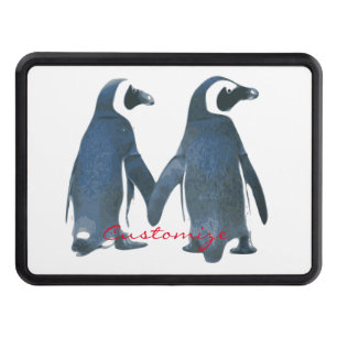 Love Birds Penguin Couple Thunder_Cove Trailer Hitch Cover