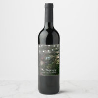 Love Birds + Pine Tree Night Wedding Custom Wine