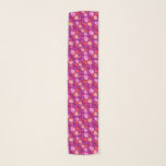 Love birds pink and red watercolor art pattern scarf<br><div class="desc">Perfect for giving to a special valentine. Two love birds whimsical watercolor art pattern scarf. Pink and red love birds with hearts on a purple background which you can change to your own colour choice if you prefer. Cute original hand painted watercolor painting and design by Sarah Trett for www.mylittleeden.com...</div>