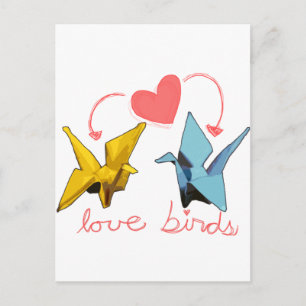 love birds postcard