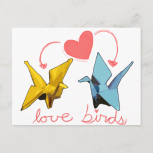 love birds postcard